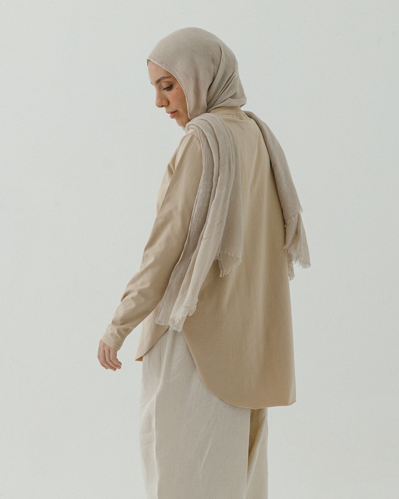 Long sleeve basic no line in beige
