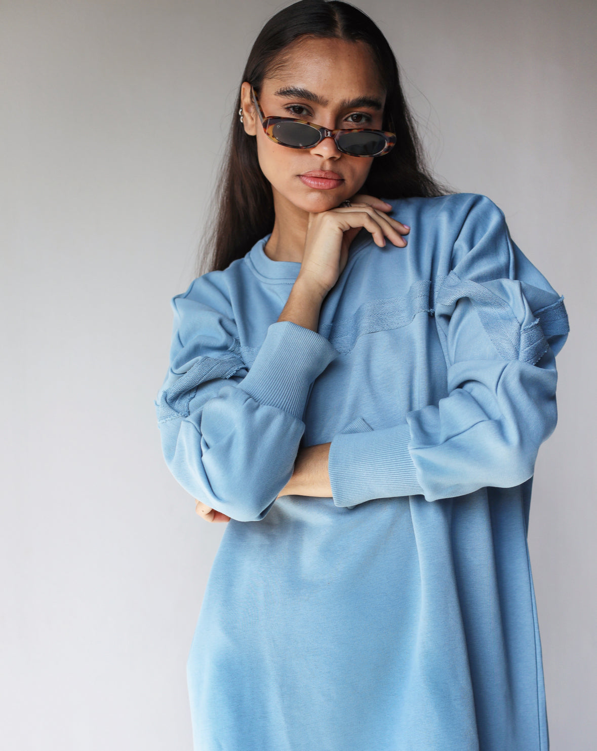 Girly girl sweatshirt in light blue