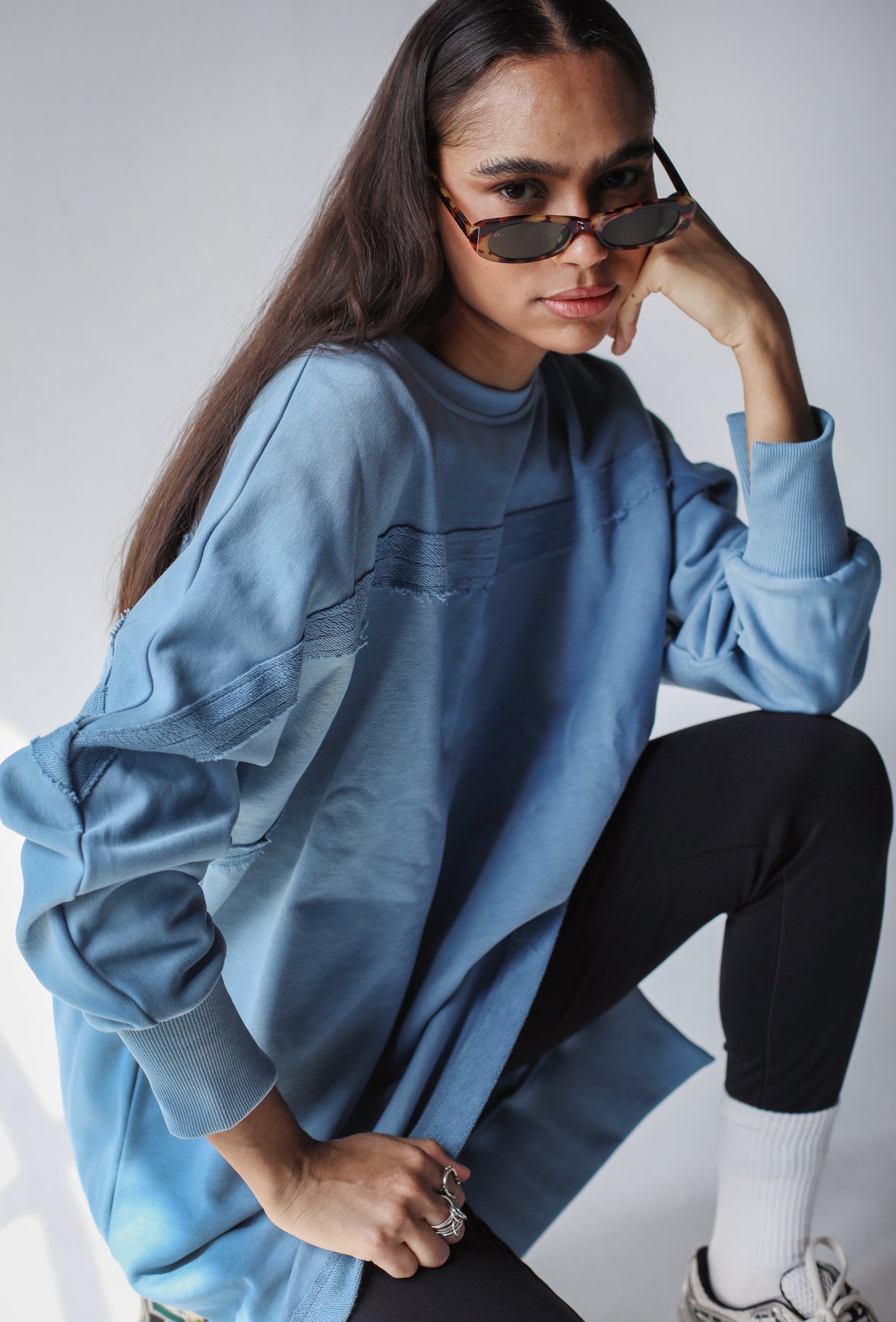 Girly girl sweatshirt in light blue