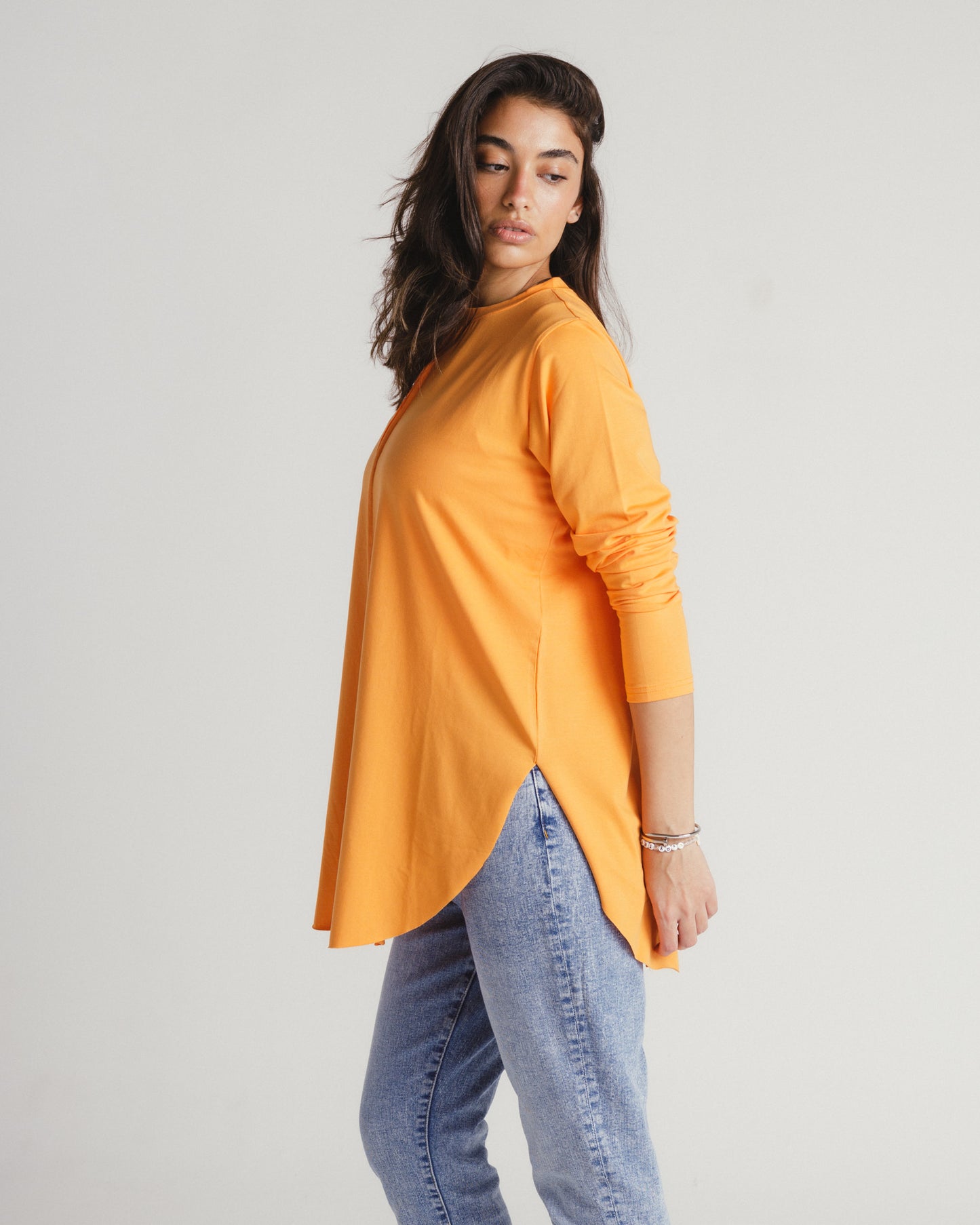 Long sleeve basic in orange