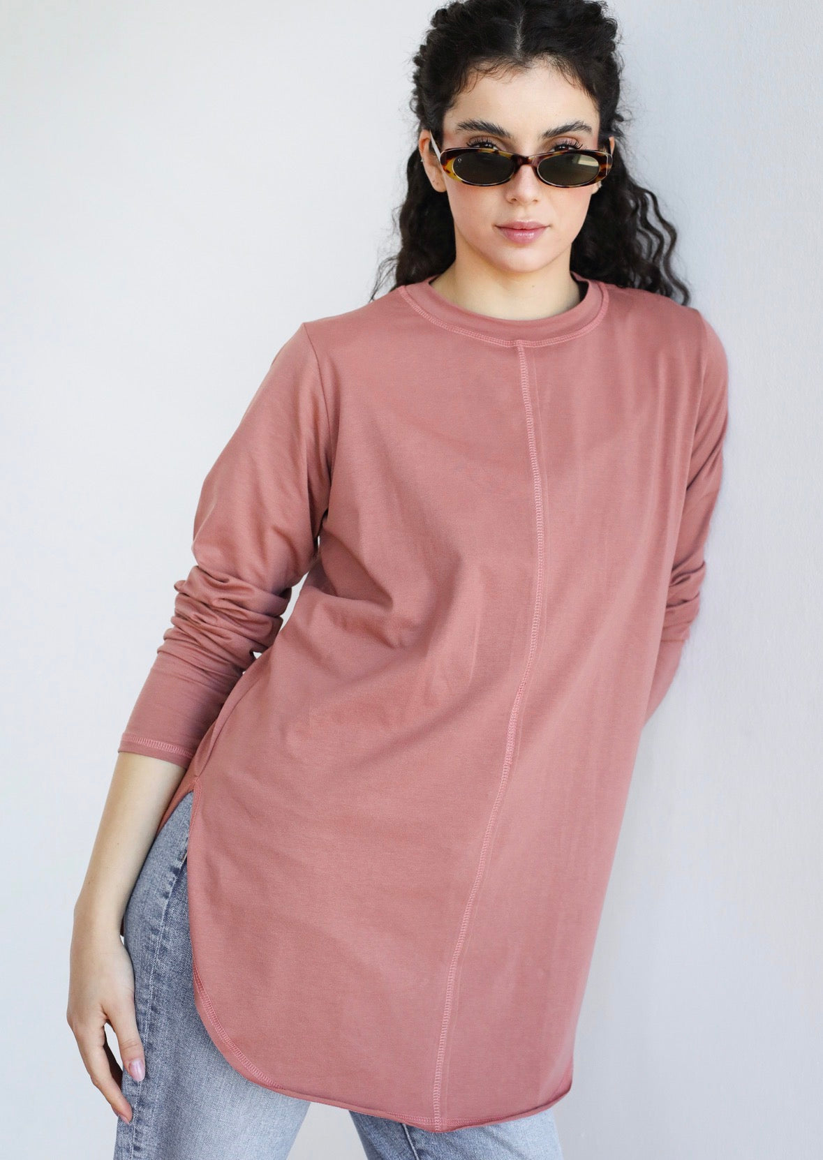 Long sleeve basic in cashmere