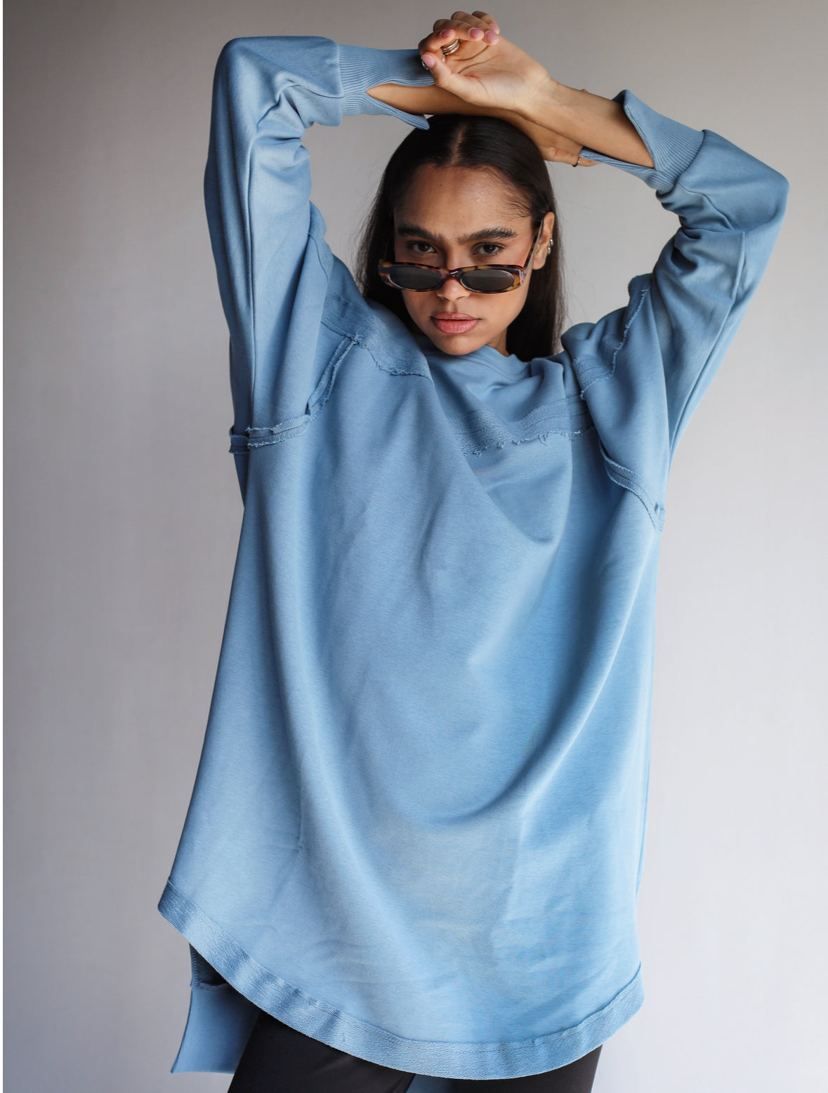 Girly girl sweatshirt in light blue