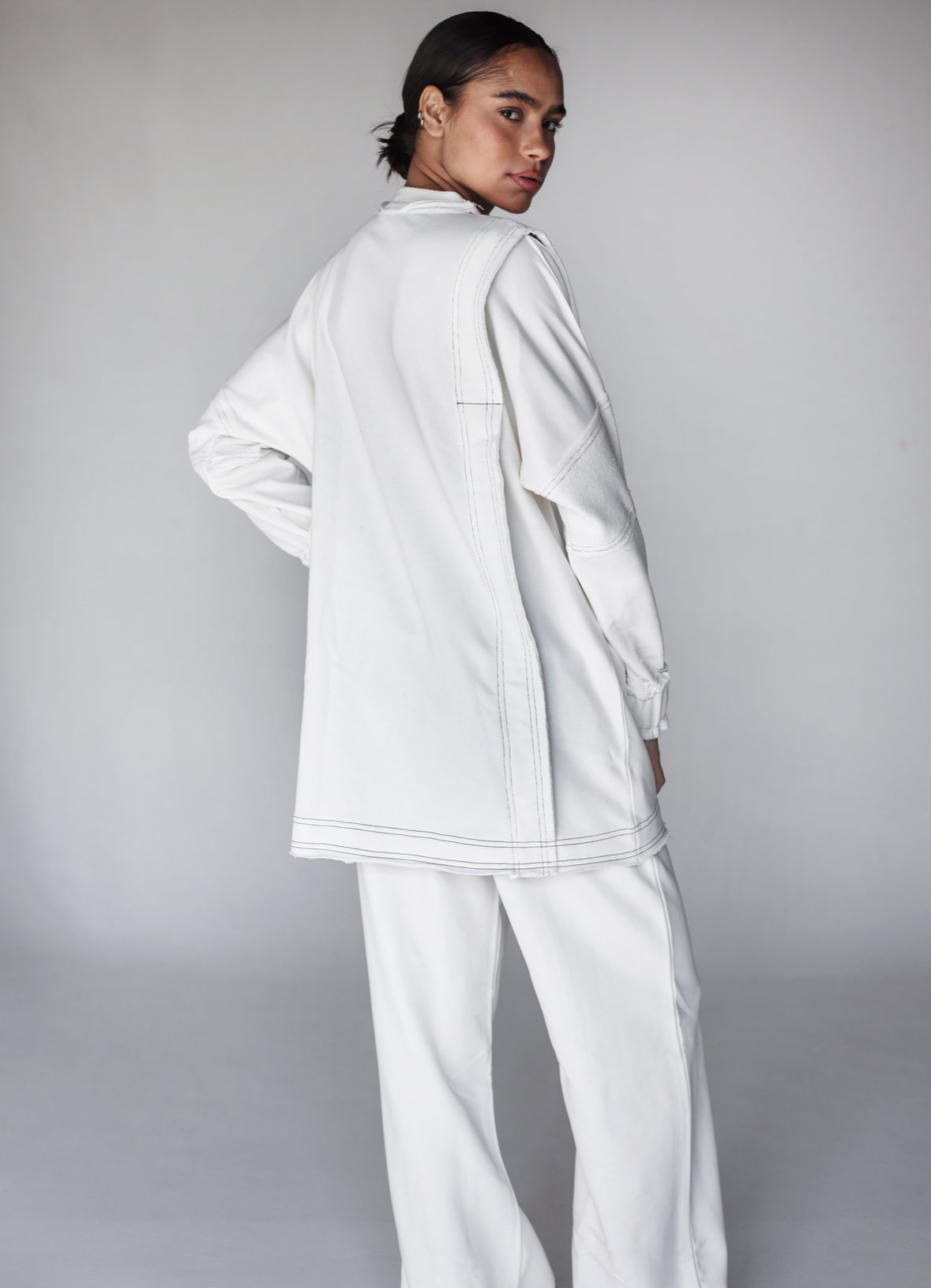 Heart you white stitched set