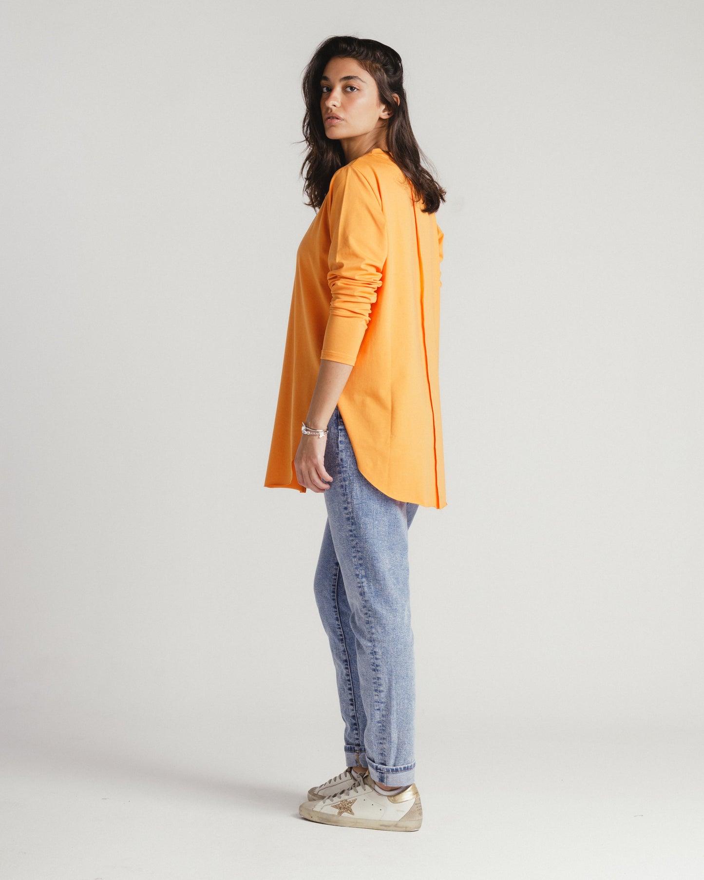 Long sleeve basic in orange