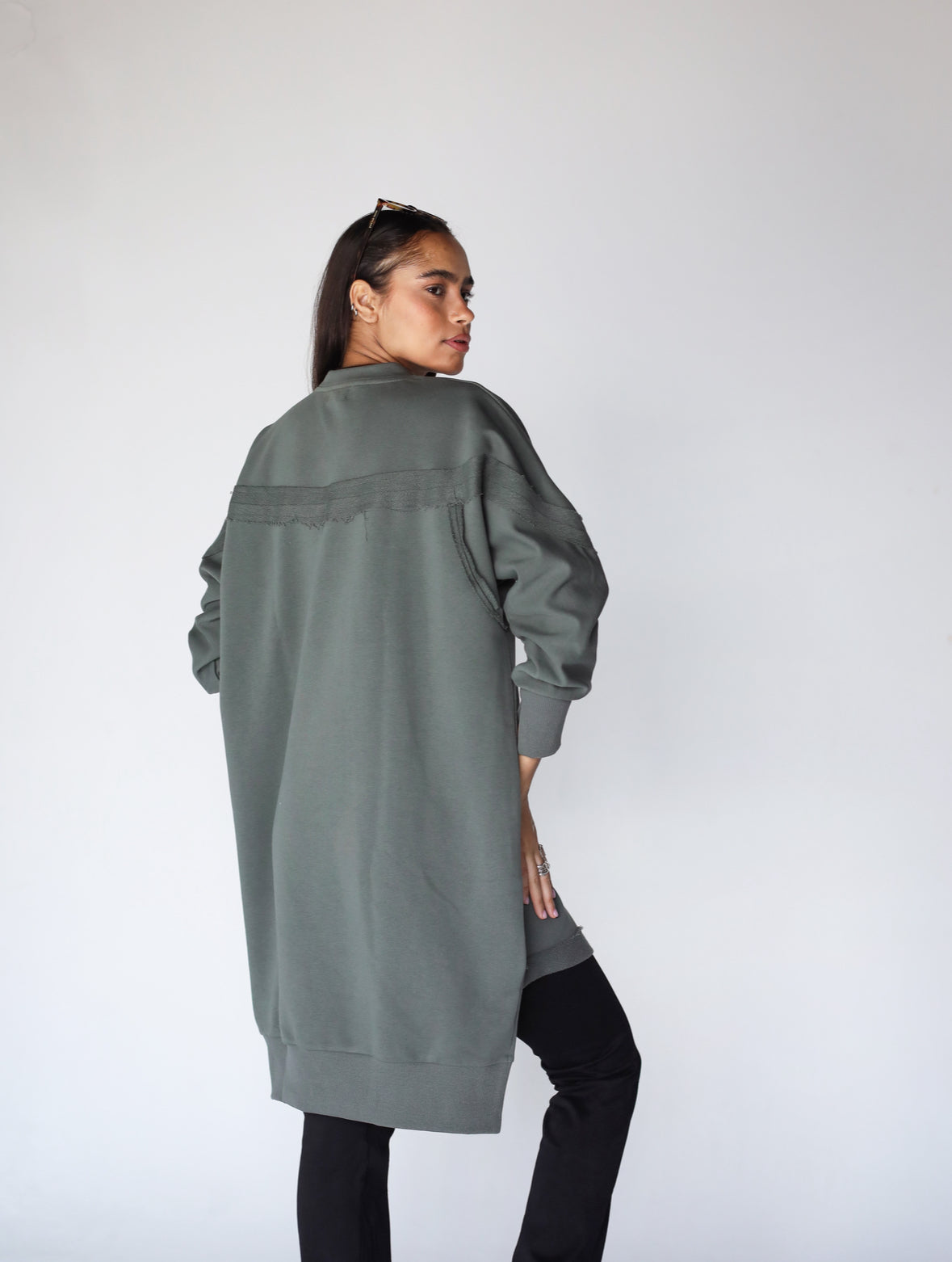 Girly girl sweatshirt in olive