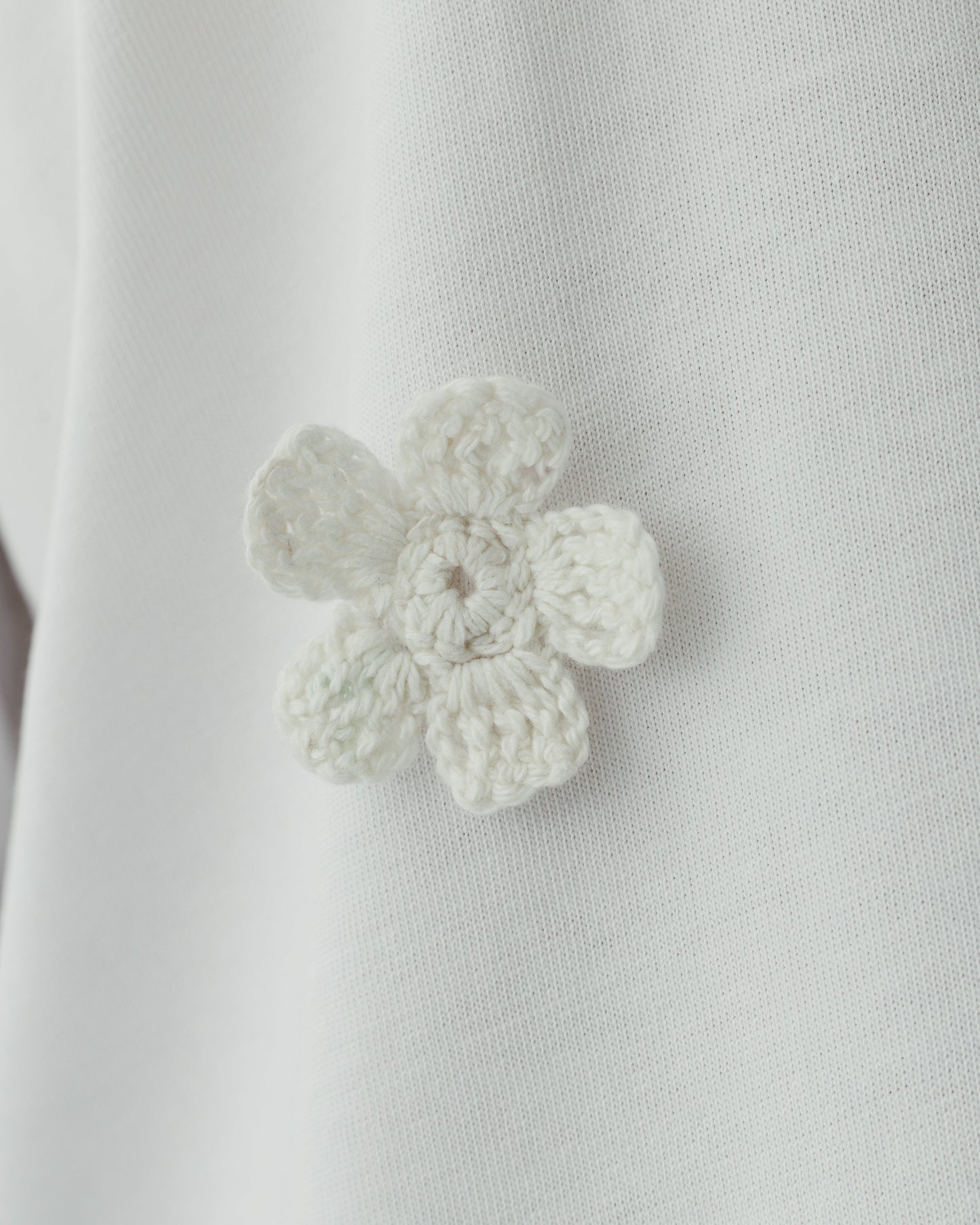 Colored crochet flower t-shirt
