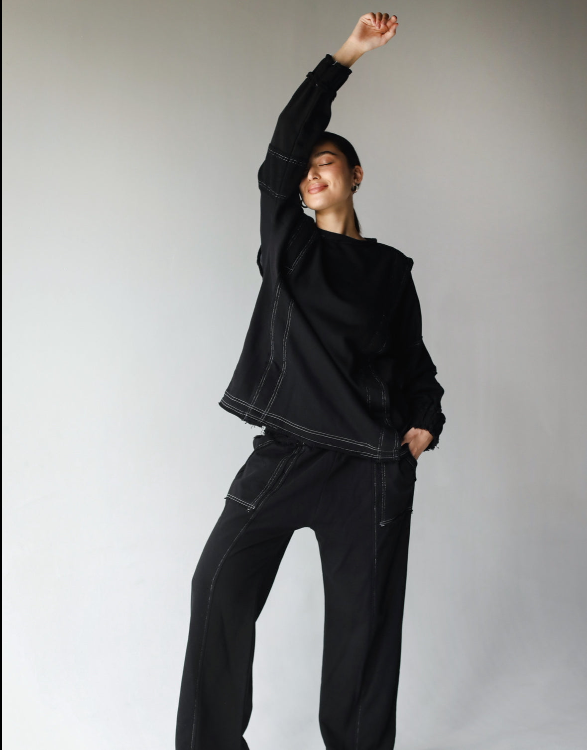 Heart you stitched set in black