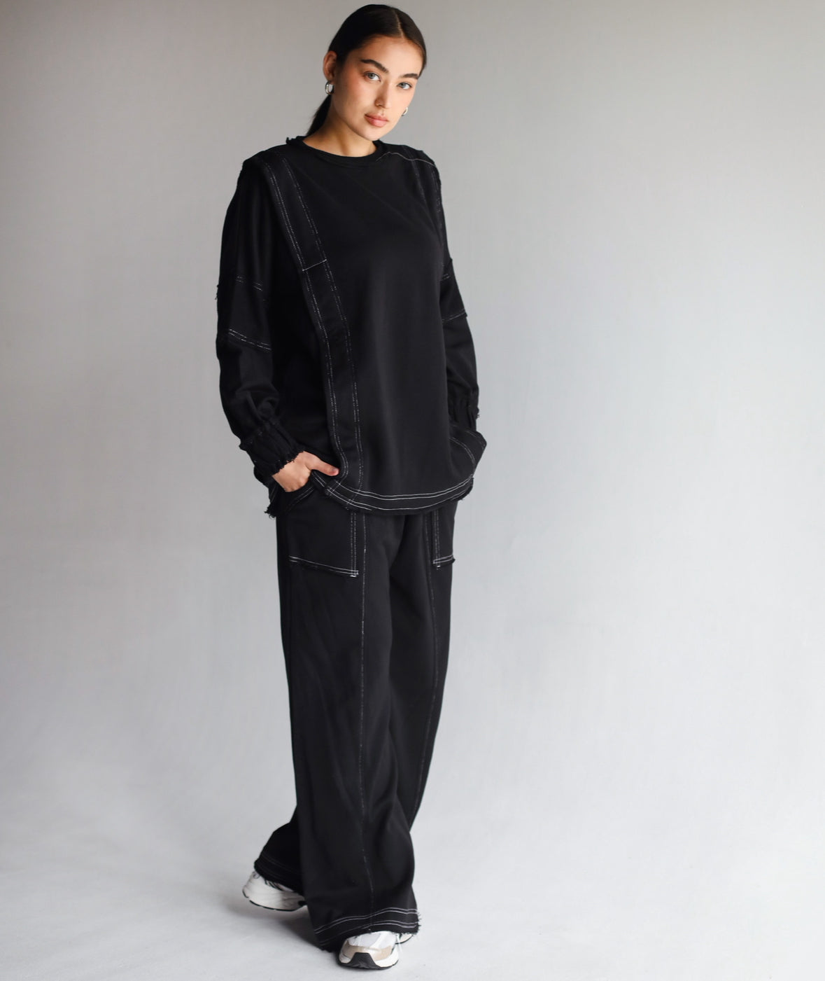 Heart you stitched set in black