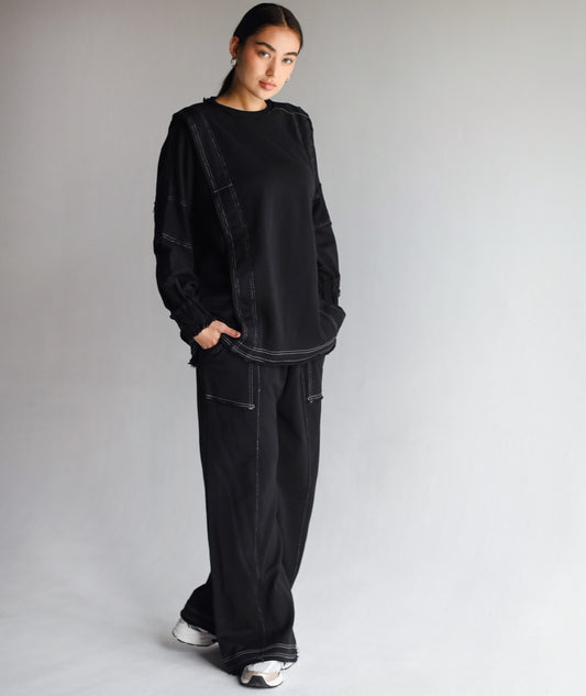 Heart you stitched set in black