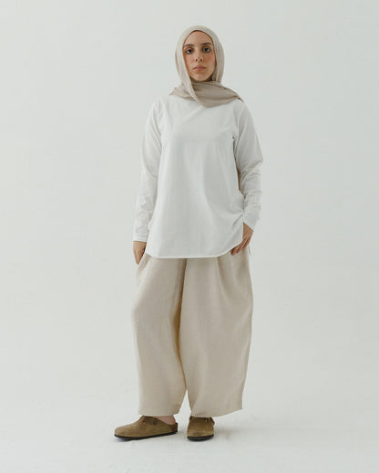 Long sleeve basic no line in white
