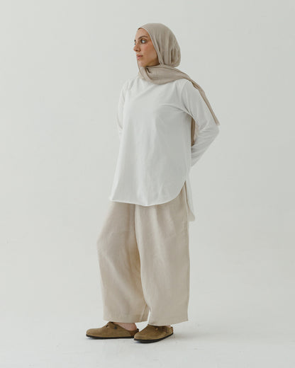 Long sleeve basic no line in white