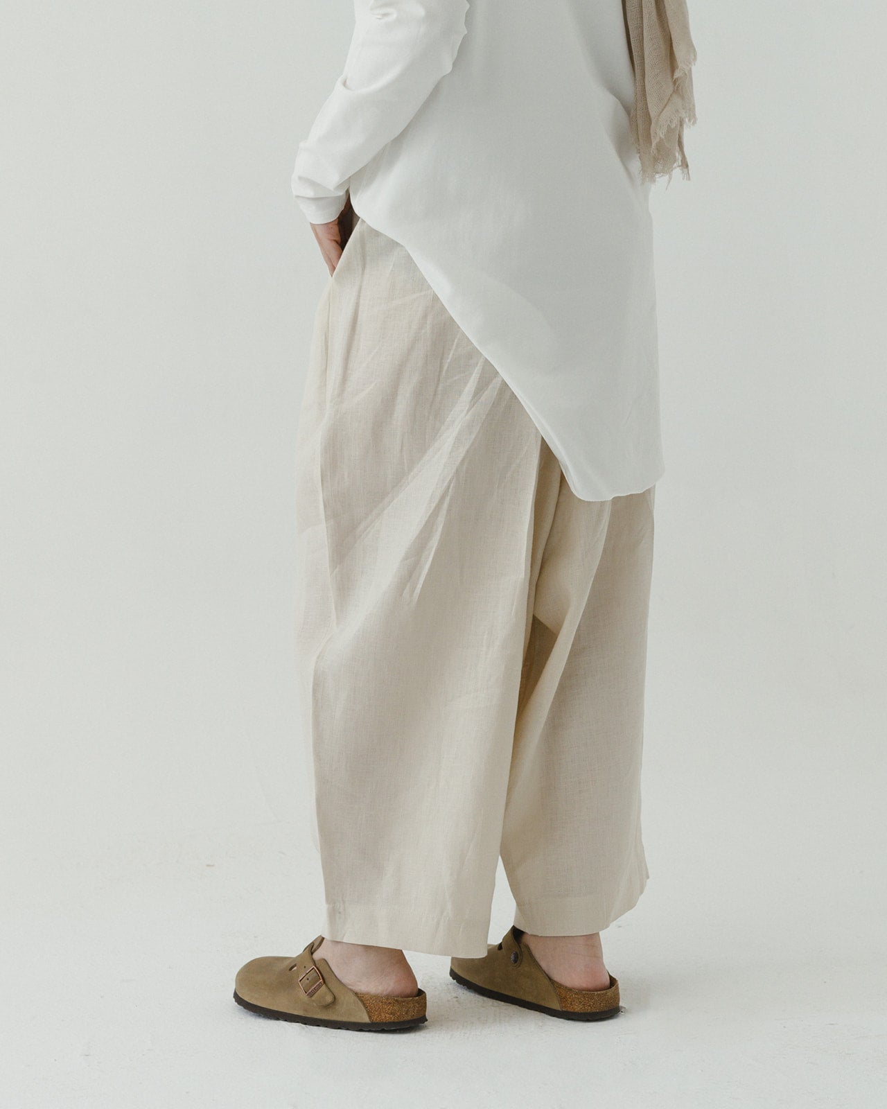 Linen balloon trousers