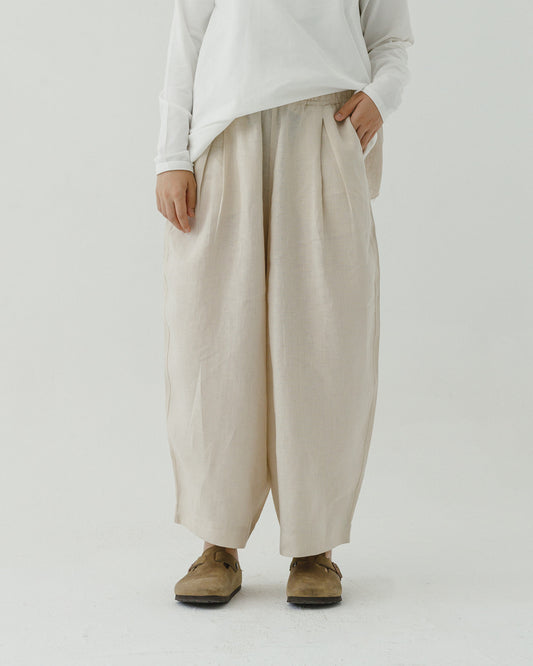 Linen balloon trousers