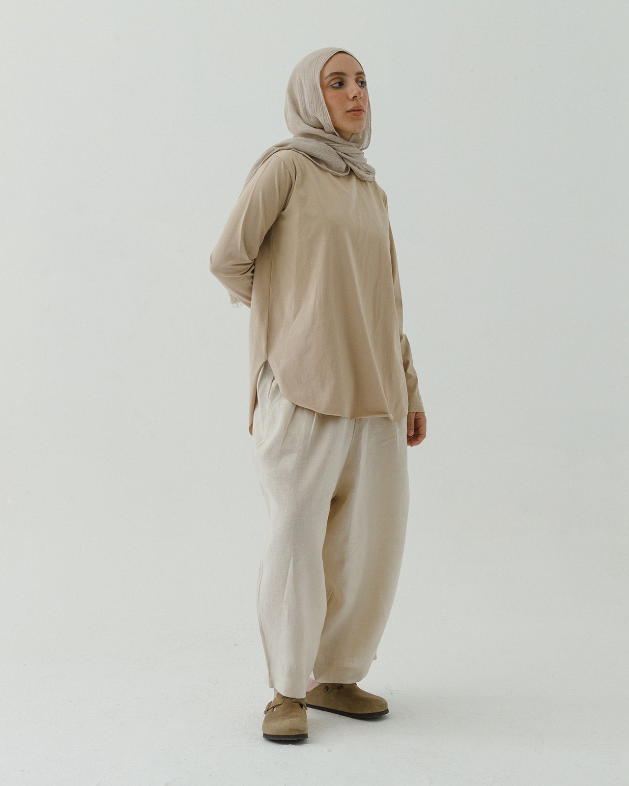 Long sleeve basic no line in beige