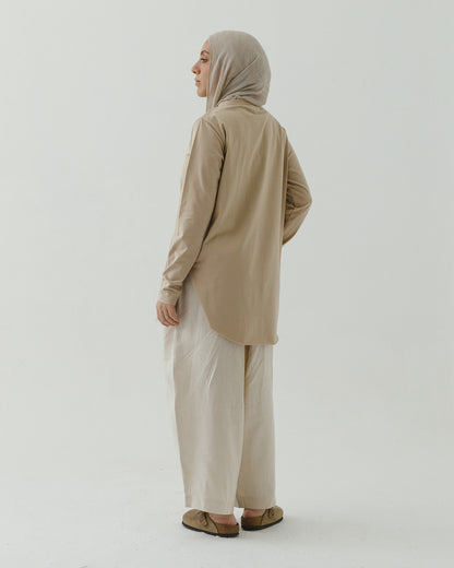 Long sleeve basic no line in beige
