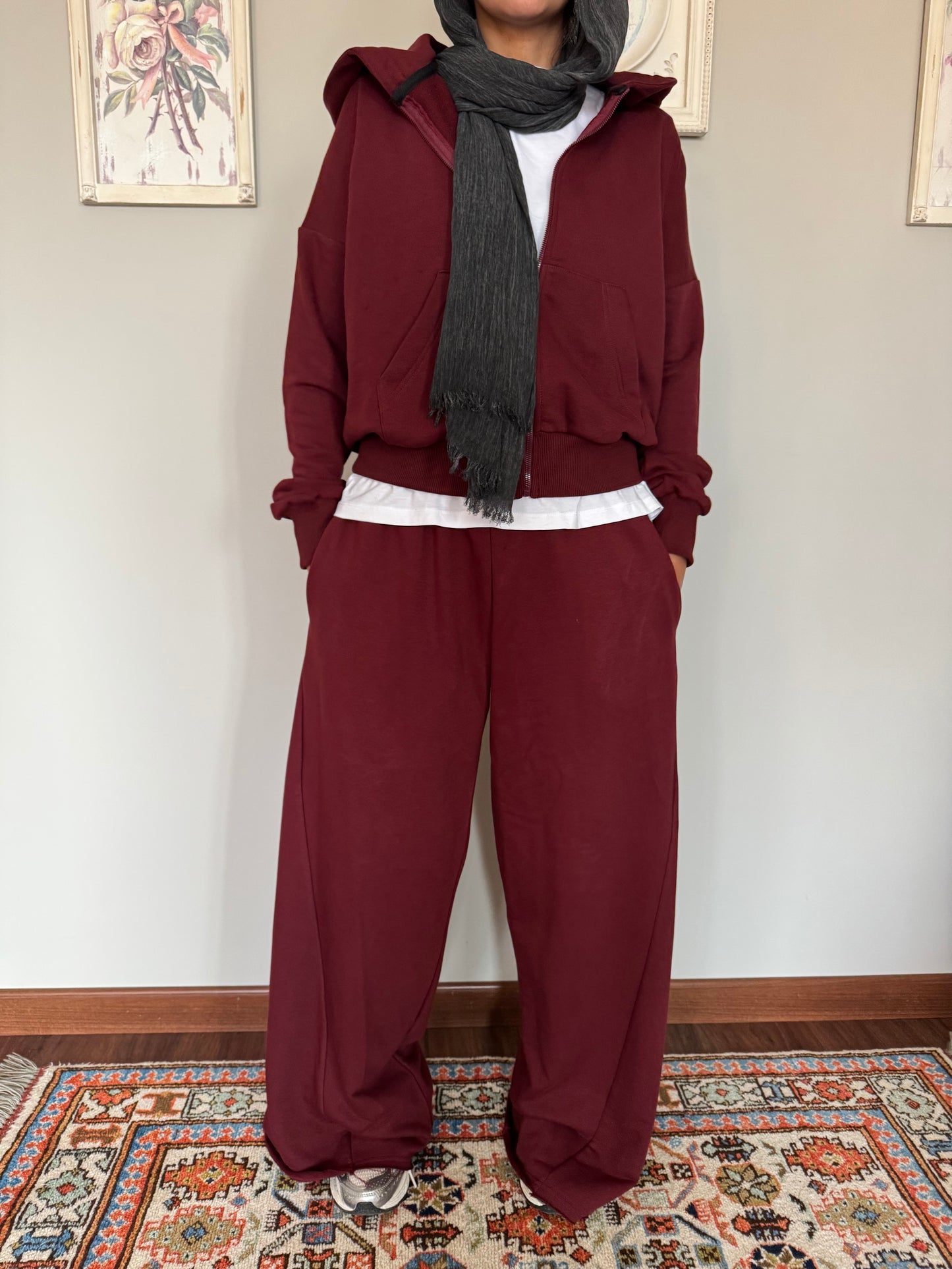 Everyday set in burgundy