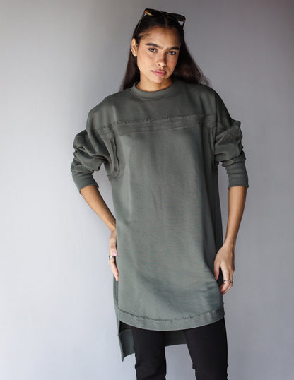 Girly girl sweatshirt in olive