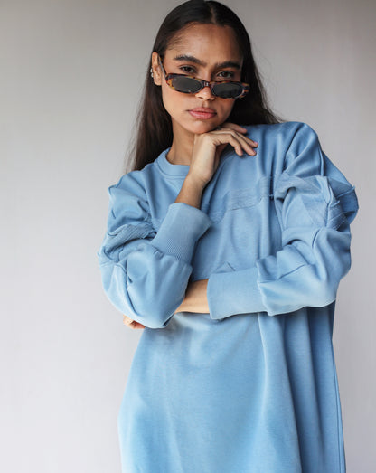 Girly girl sweatshirt in light blue