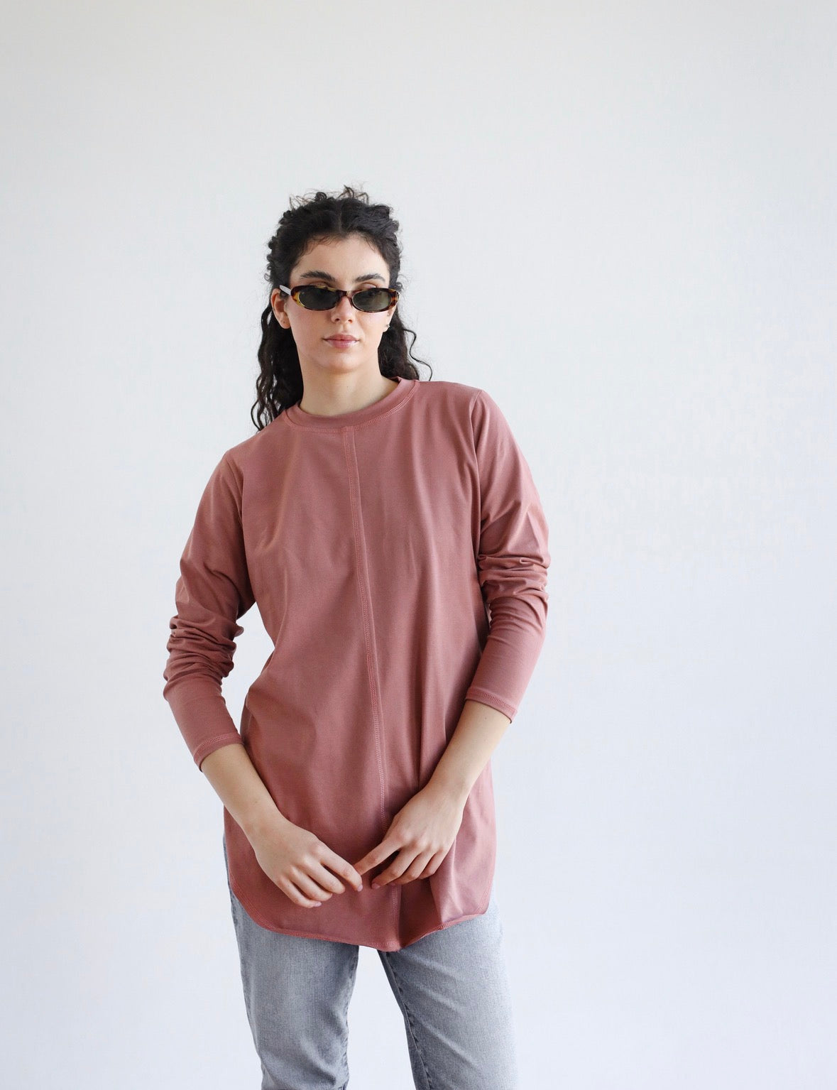 Long sleeve basic in cashmere