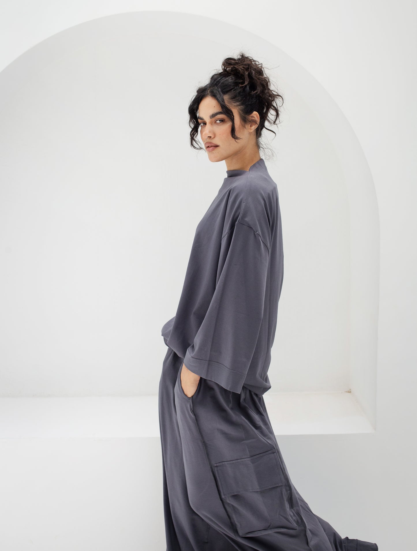 Oversized Baggy Cotton Two-Piece Set