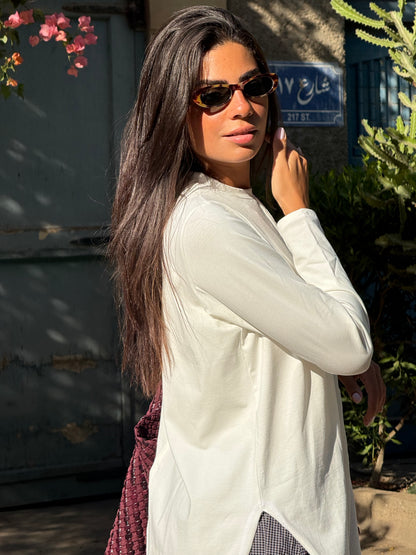Long Sleeve Basic in White
