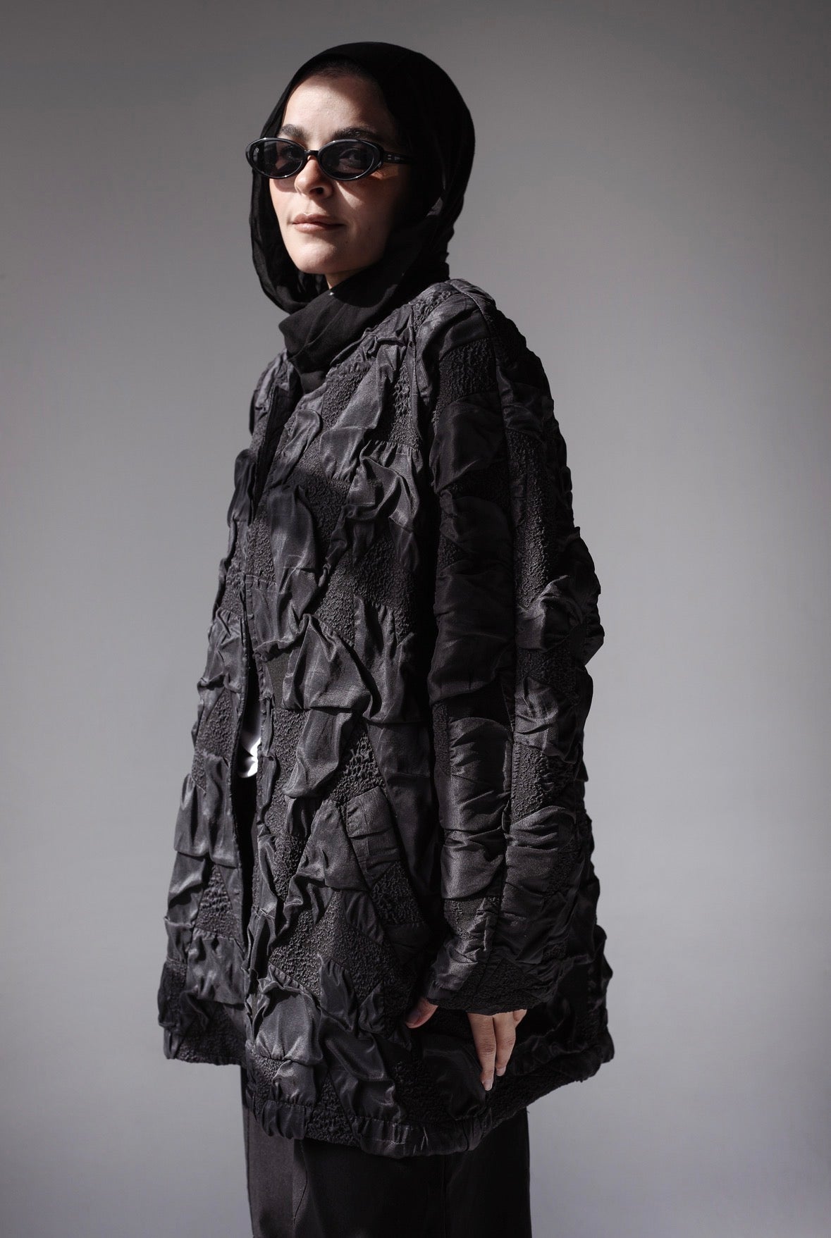 Not so basic - Jacquard black jacket