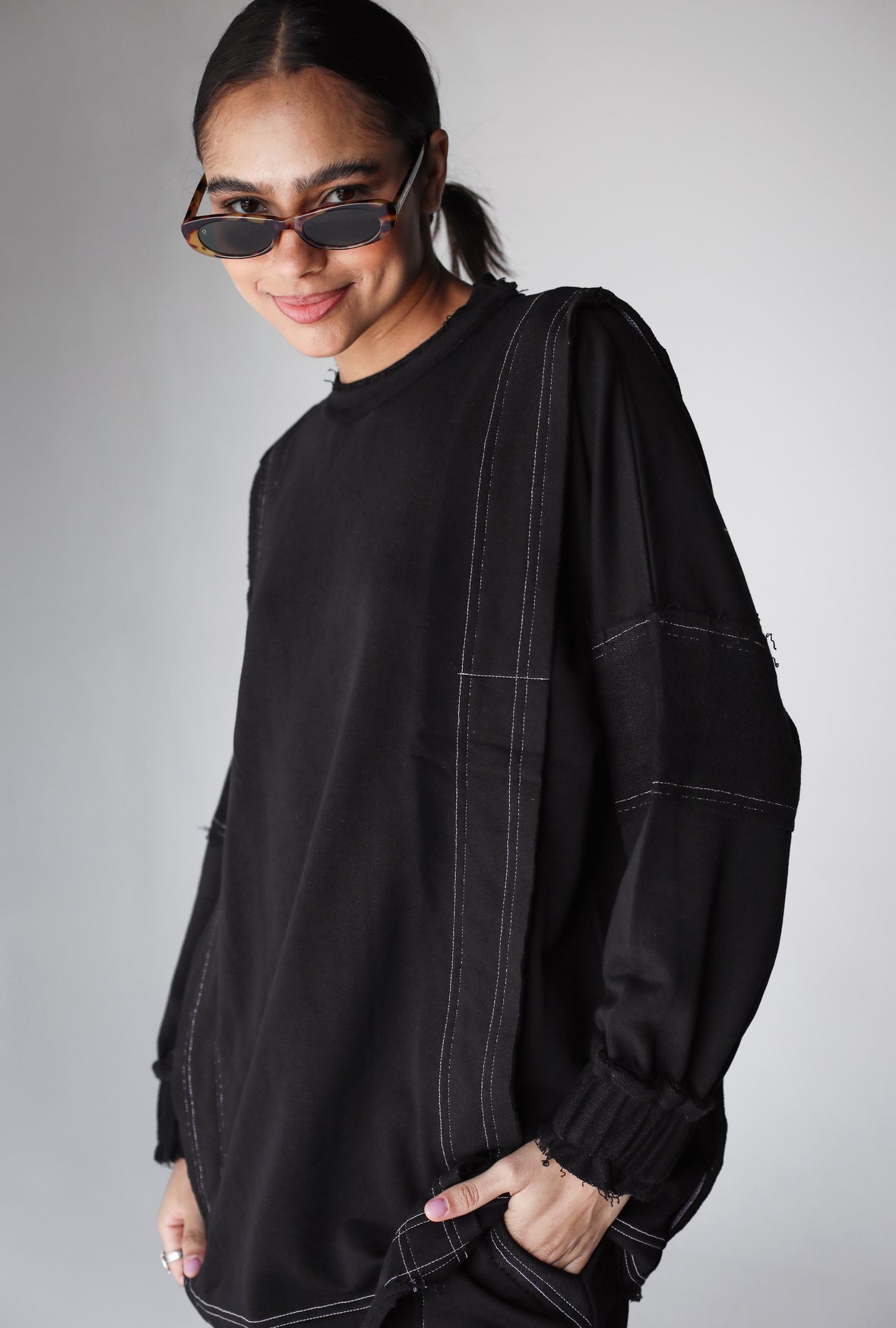 Heart you stitched set in black