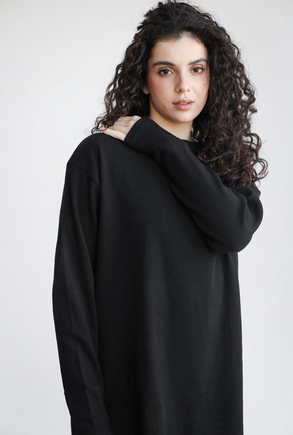 Ribbed basic in black