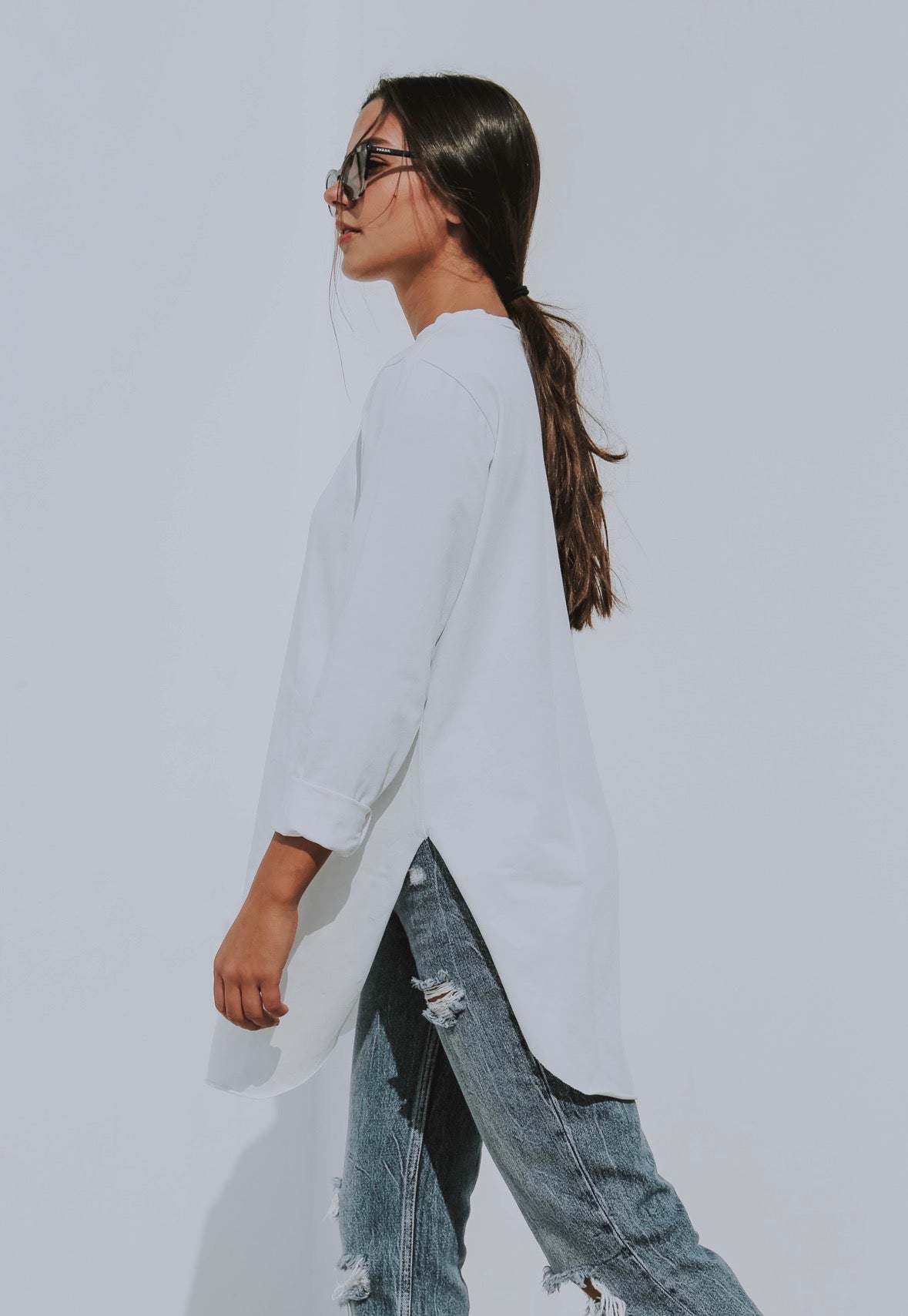 Long Sleeve Basic in White