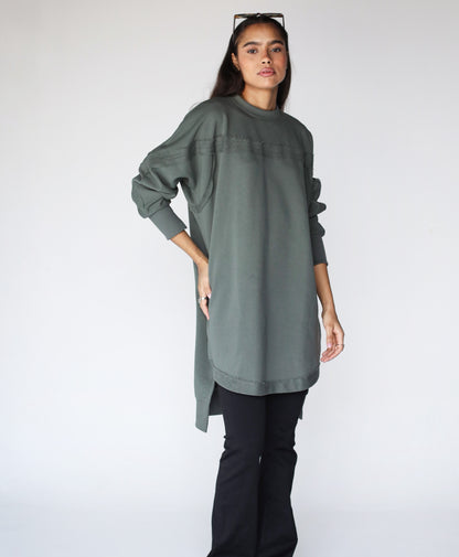 Girly girl sweatshirt in olive