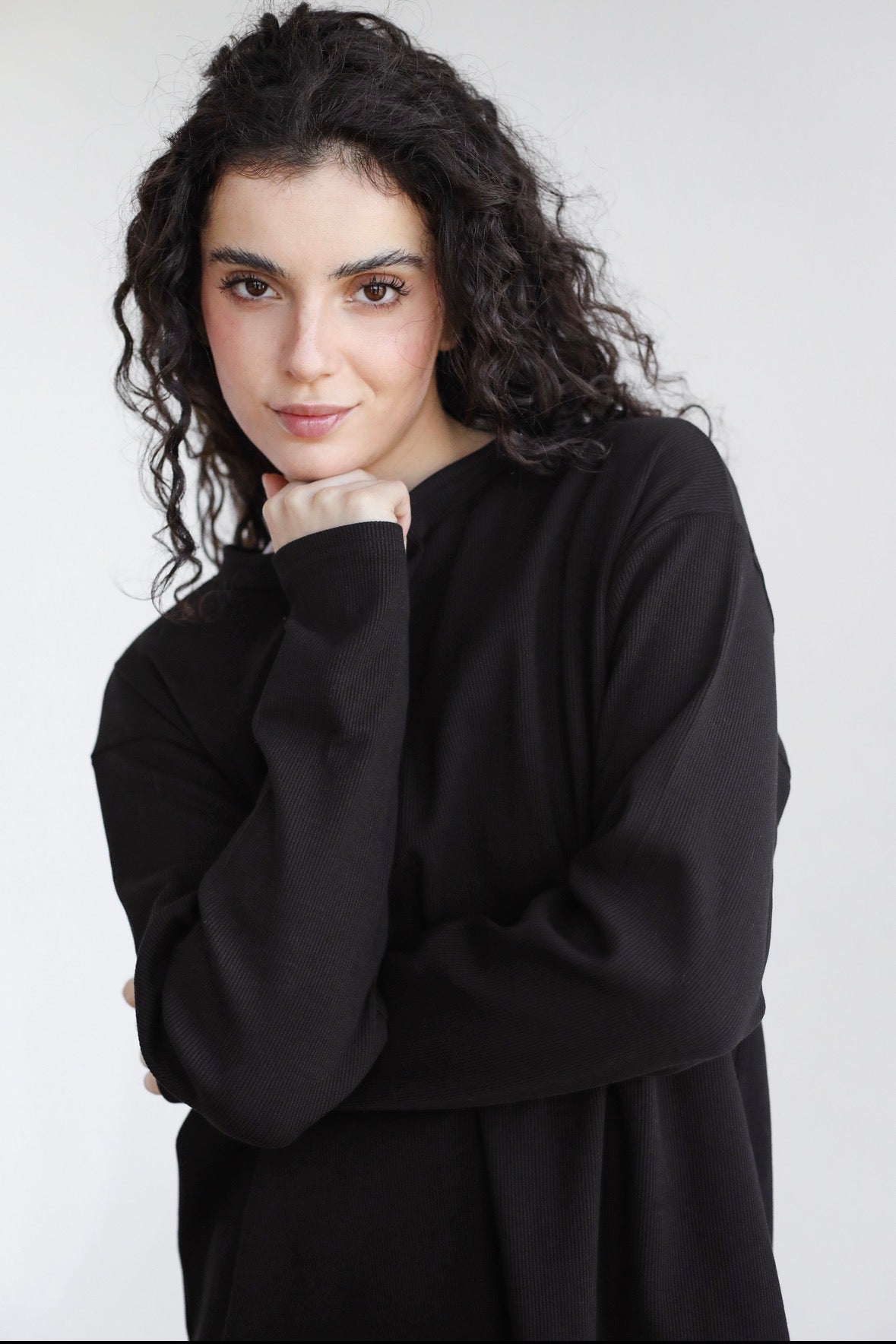 Ribbed basic in black