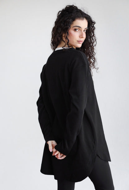 Ribbed basic in black