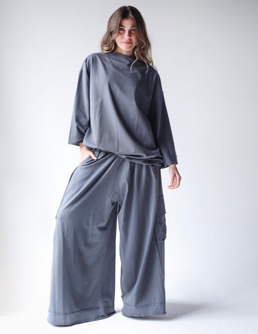 Oversized Baggy Cotton Two-Piece Set