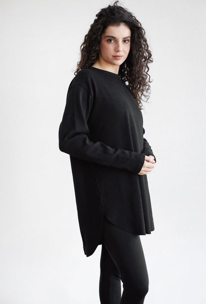 Ribbed basic in black