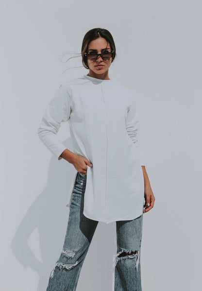 Long Sleeve Basic in White