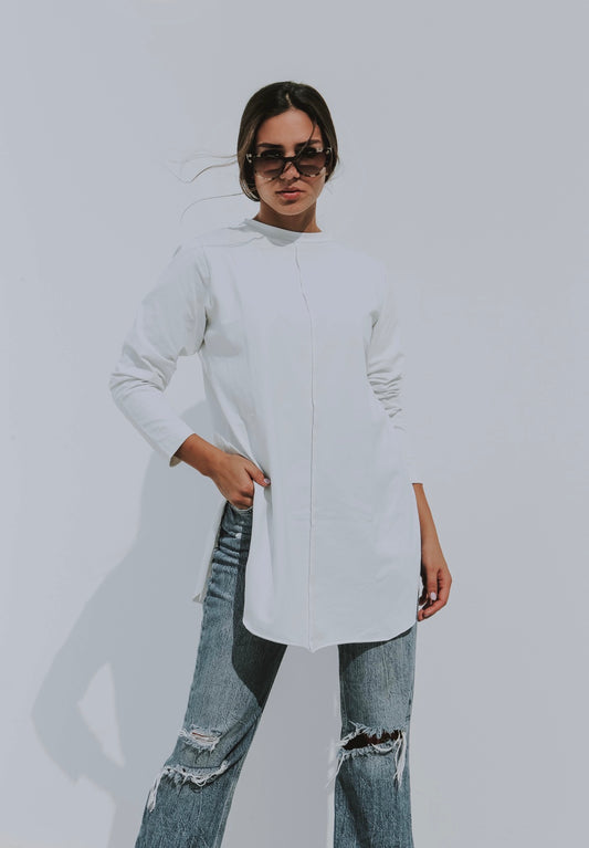 Long Sleeve Basic in White
