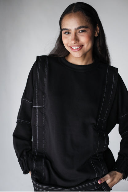Heart you stitched set in black