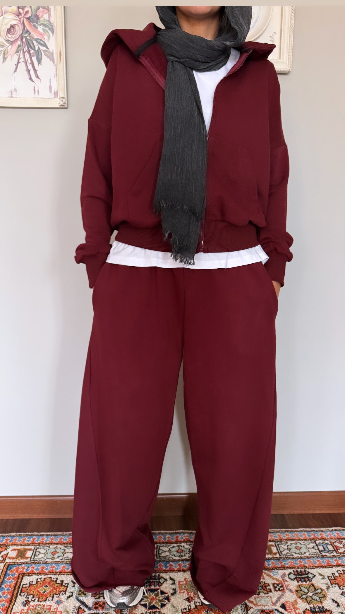 Everyday set in burgundy