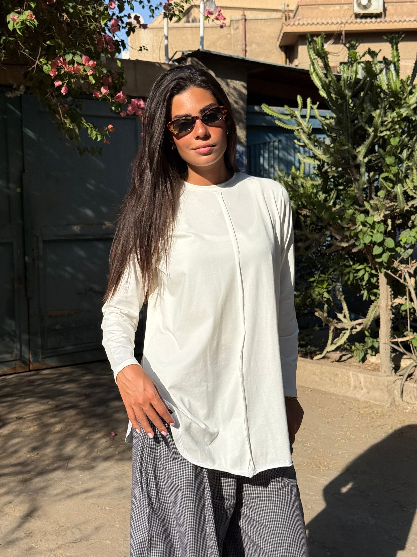 Long Sleeve Basic in White