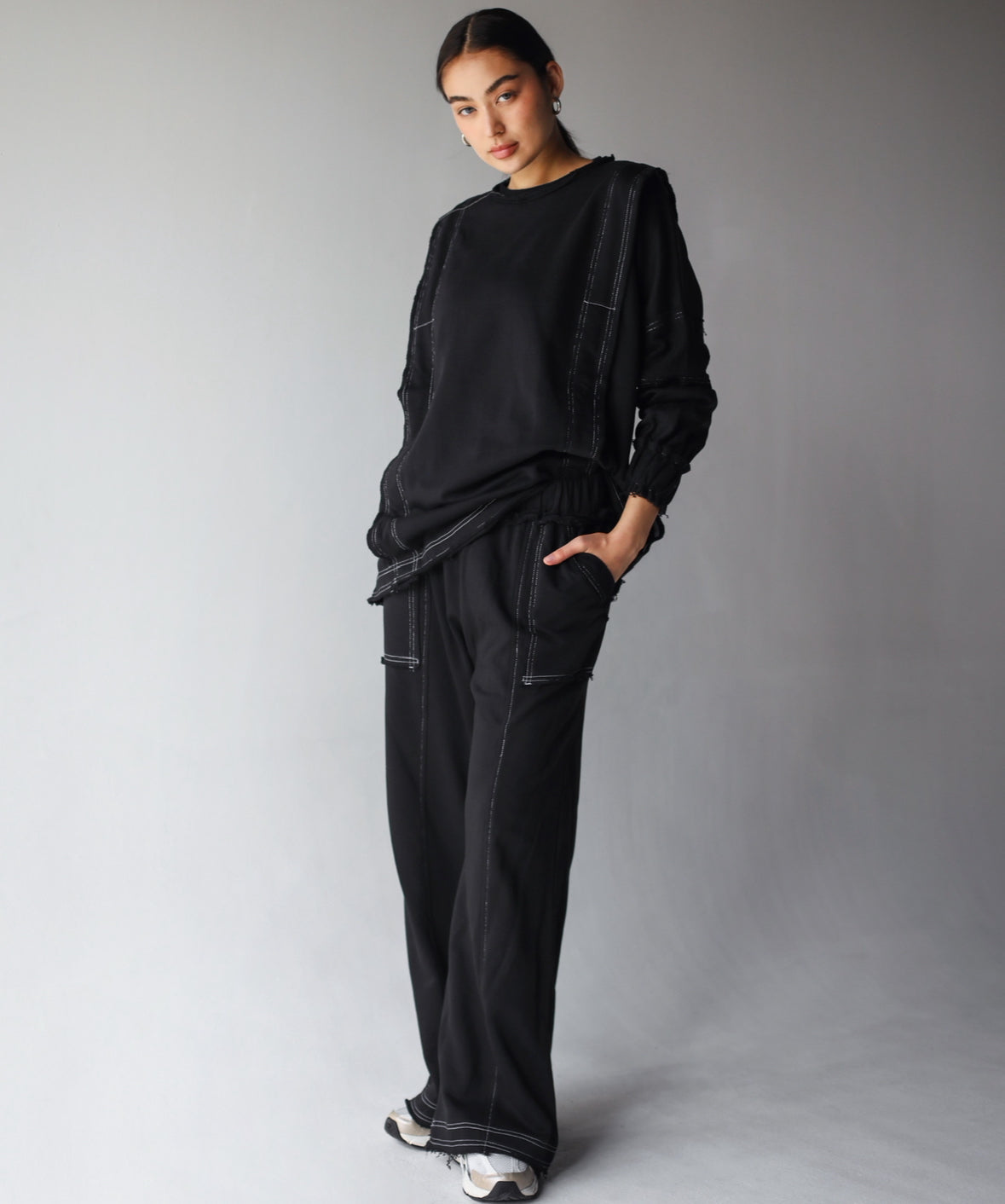 Heart you stitched set in black