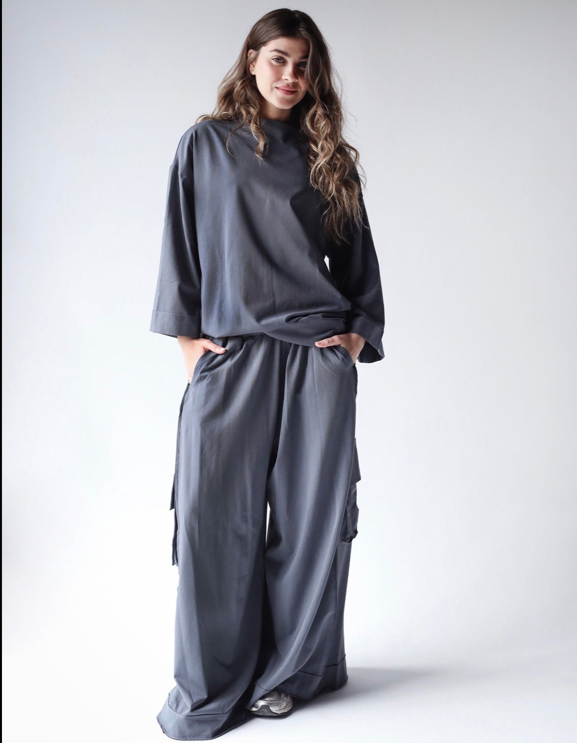 Oversized Baggy Cotton Two-Piece Set