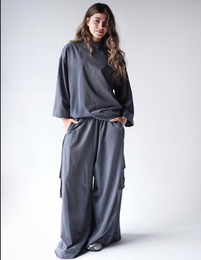 Oversized Baggy Cotton Two-Piece Set