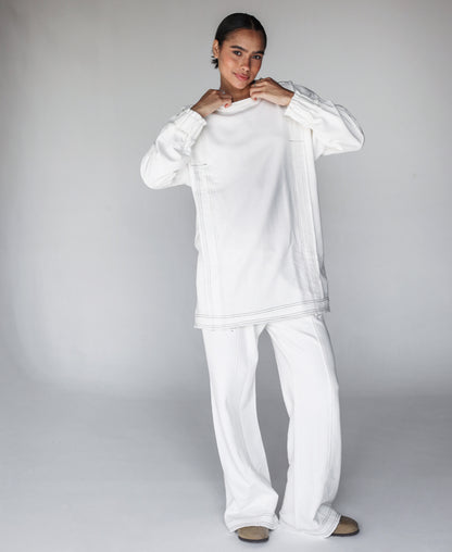 Heart you white stitched set