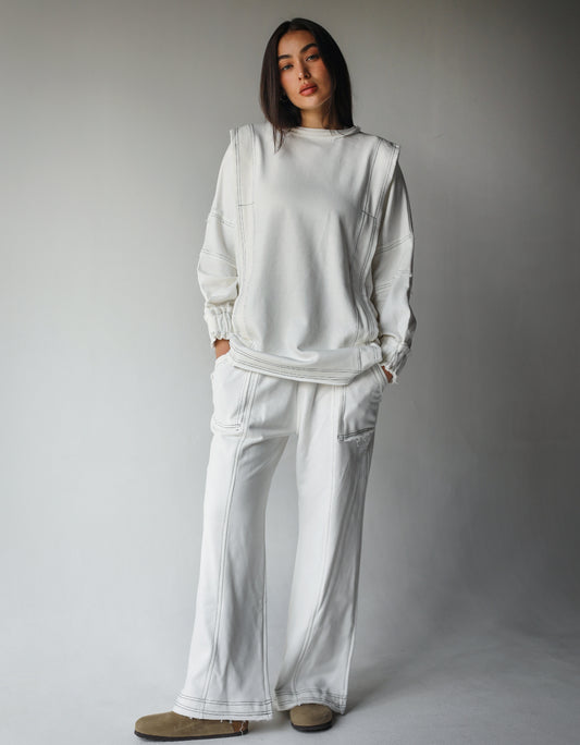 Heart you white stitched set