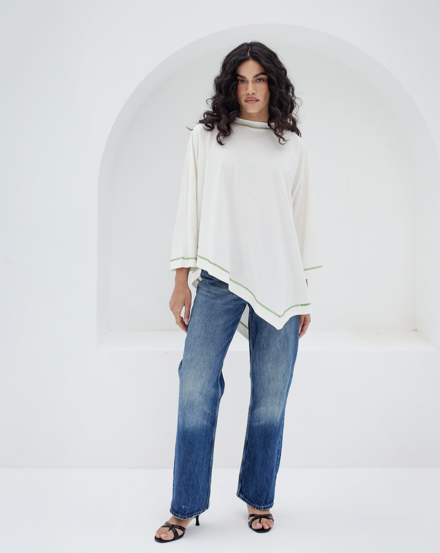 Muse Asymmetrical Top in Ivory
