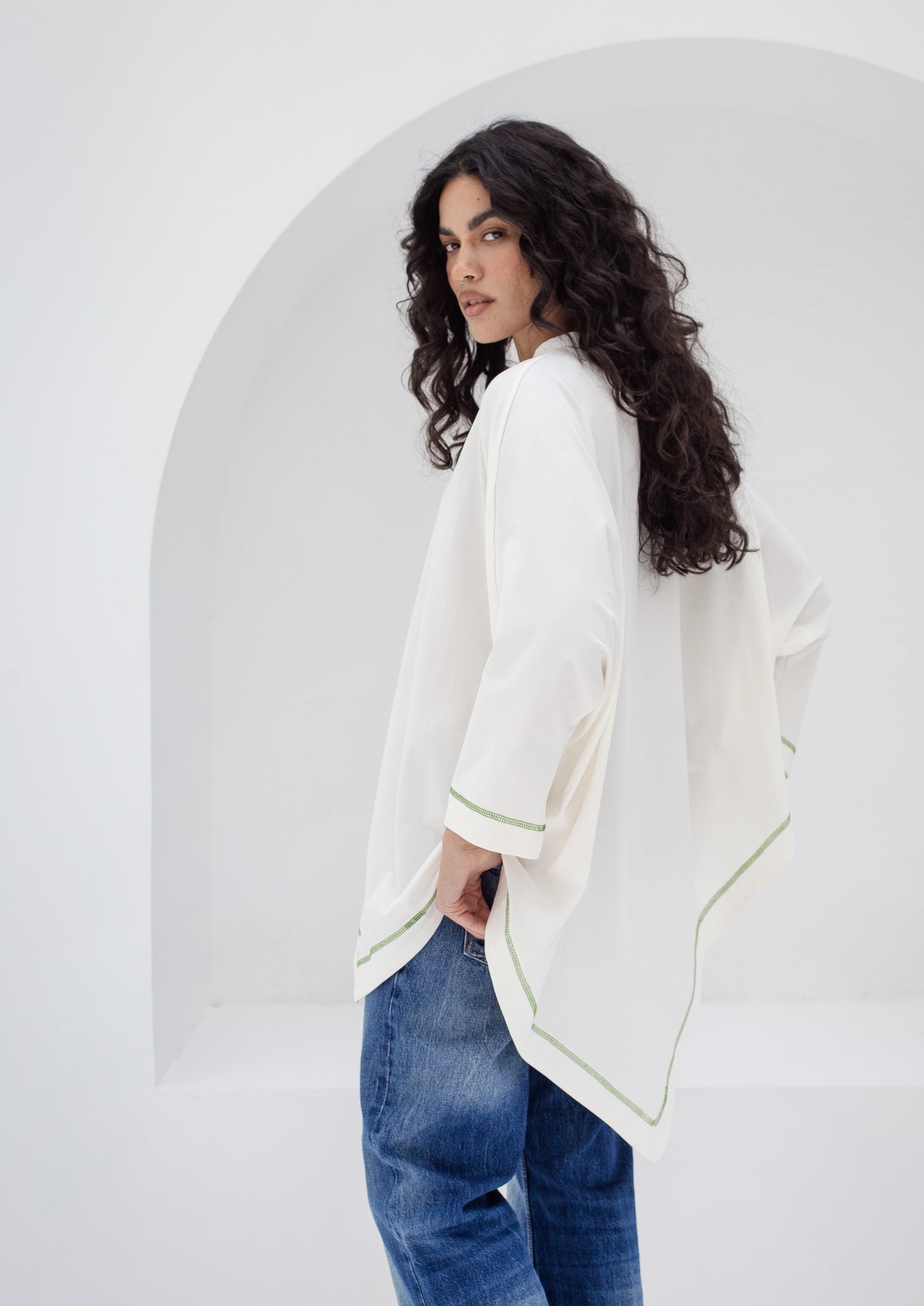 Muse Asymmetrical Top in Ivory