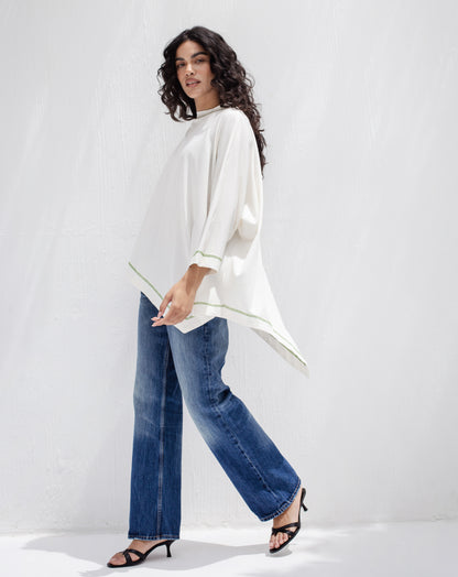 Muse Asymmetrical Top in Ivory
