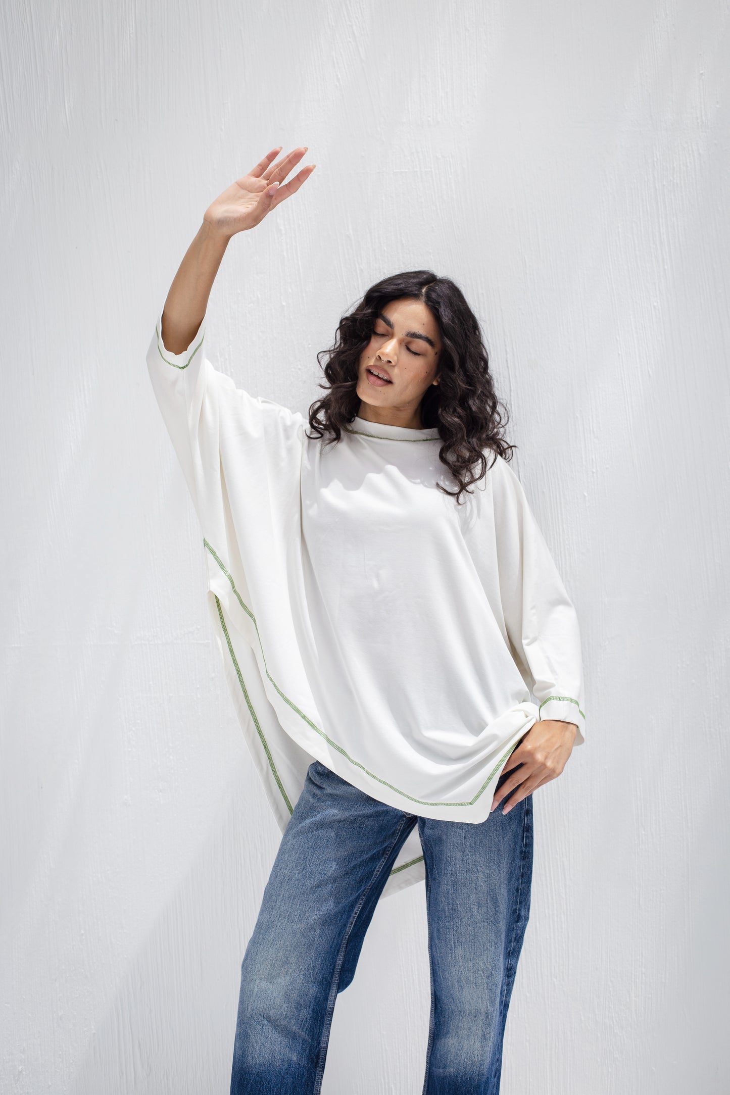 Muse Asymmetrical Top in Ivory