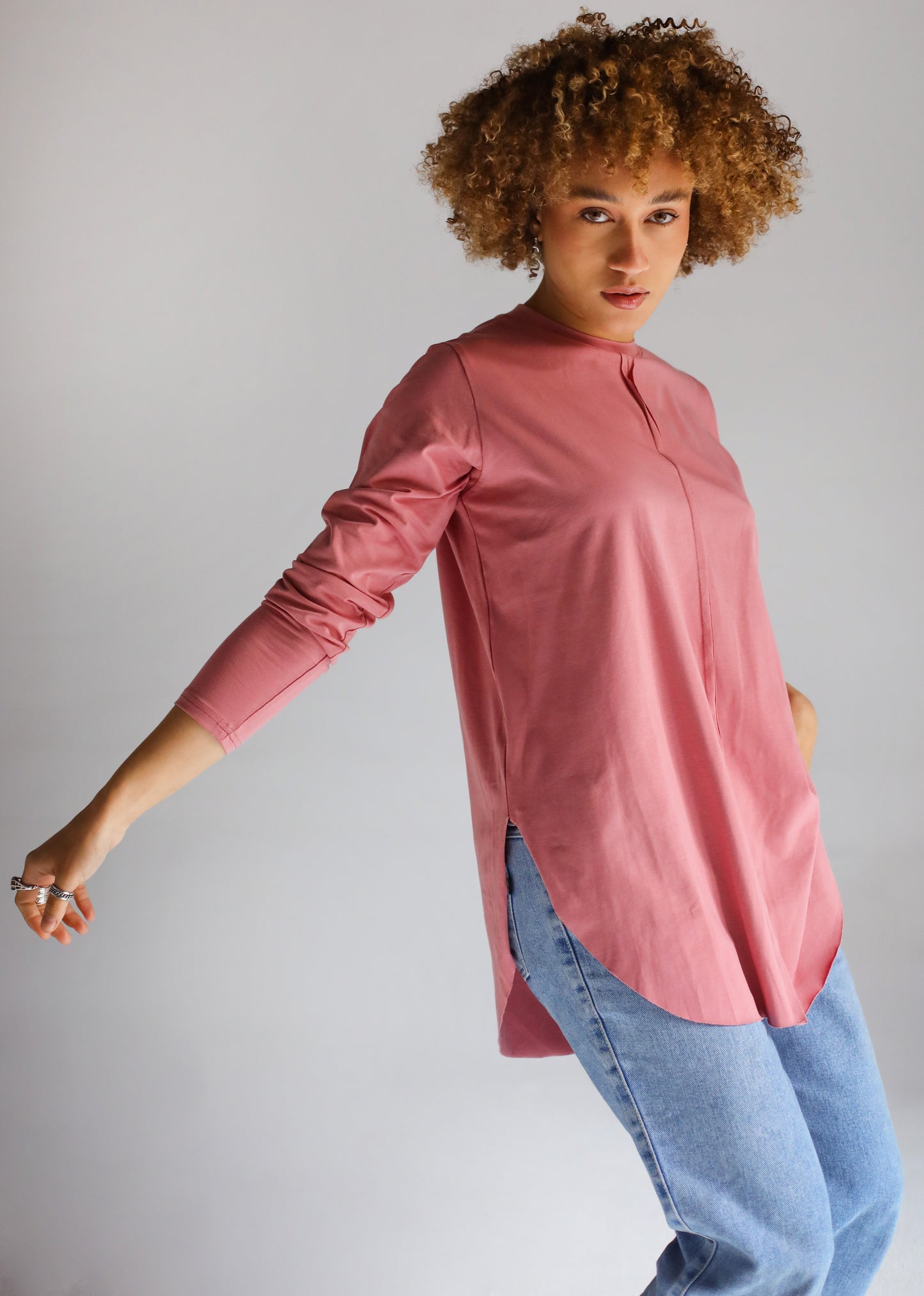 Long Sleeve Basic in Pink Cashmere