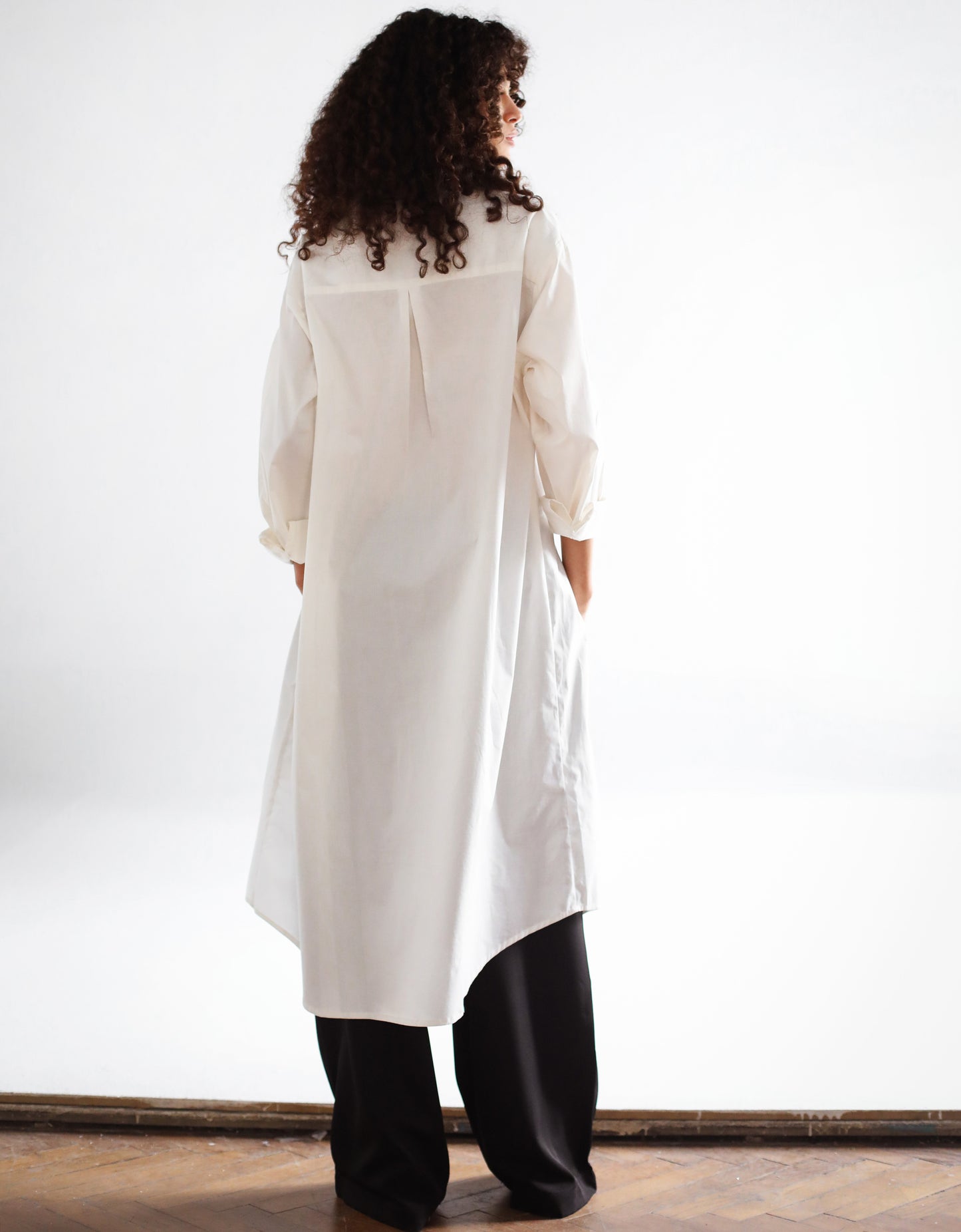 POPLIN SHIRT DRESS WITH OPENINGS - LIMITED EDITION